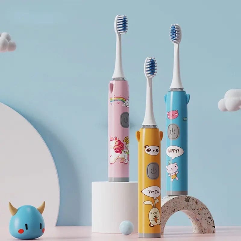 Children Electric Toothbrush, Cartoon Pattern Battery Powered Soft Brush, Rechargeable Toothbrush Children Electric Toothbrush, Cartoon Pattern Battery Powered Soft Brush, Rechargeable Toothbrush